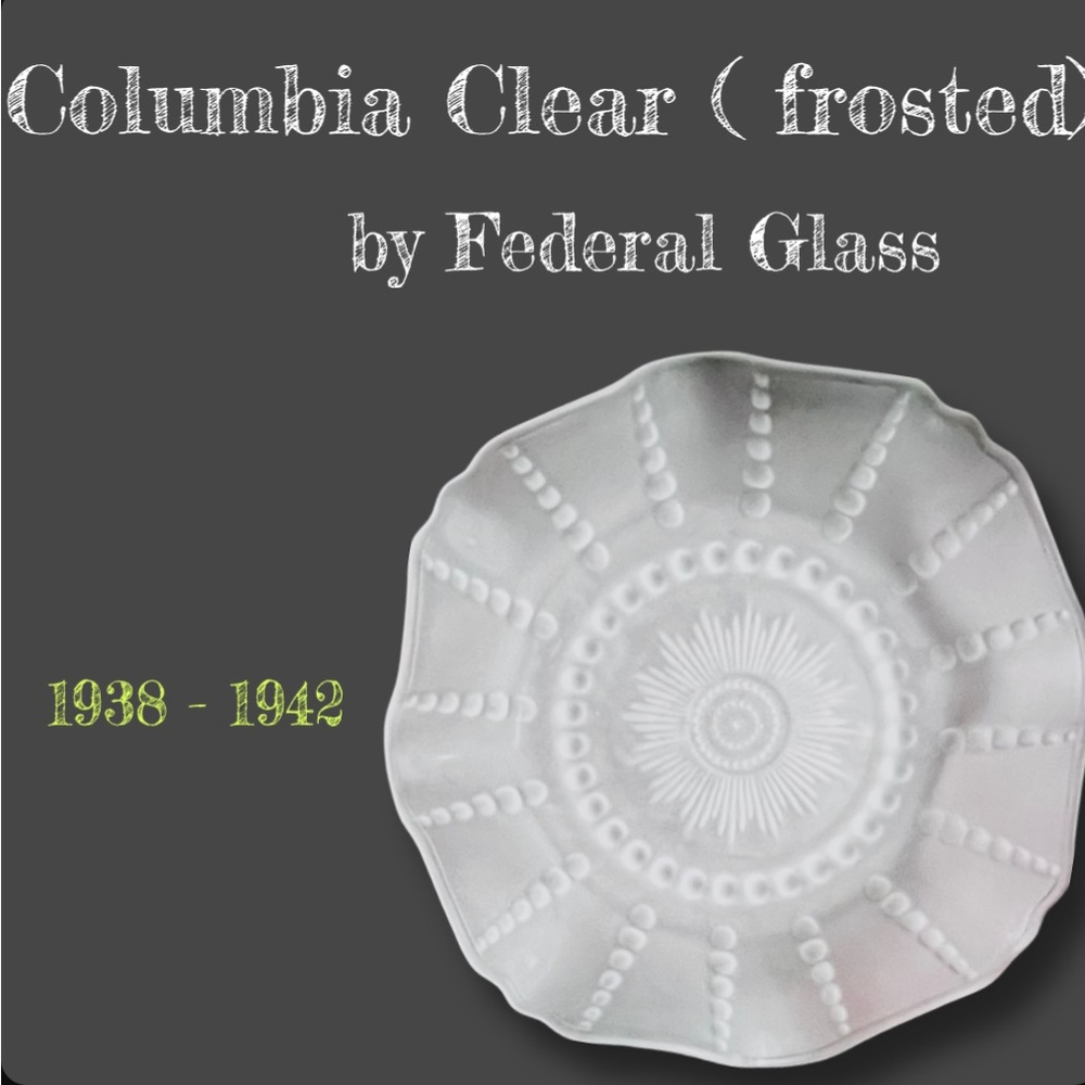 Depression Glass Scalloped Dish (Frosted Glass) by Federal Glass
